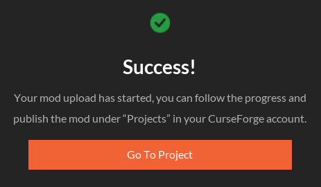 CurseForge Upload Success